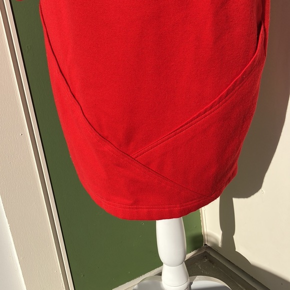 Vintage 80s Red Celestial Statement Collar Dress - Picture 5 of 8